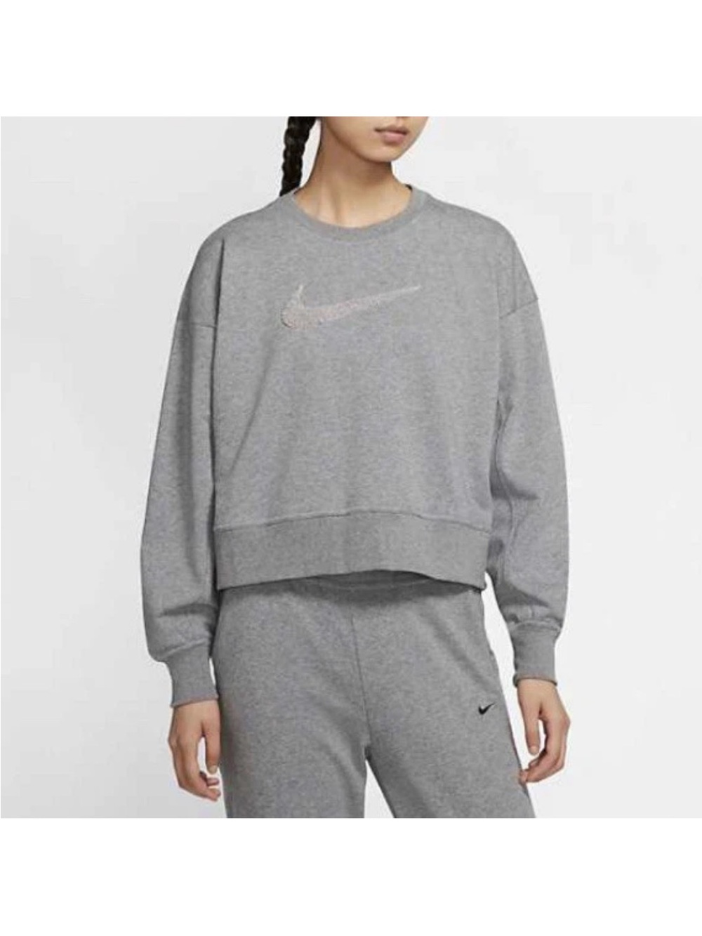 NIKE Women's W Nk Dry Get Fit Crew Swsh Top